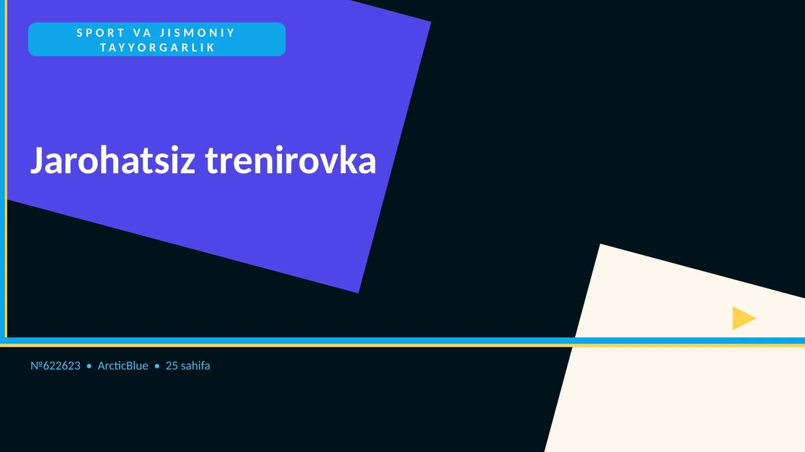 Jarohatsiz trenirovka 1