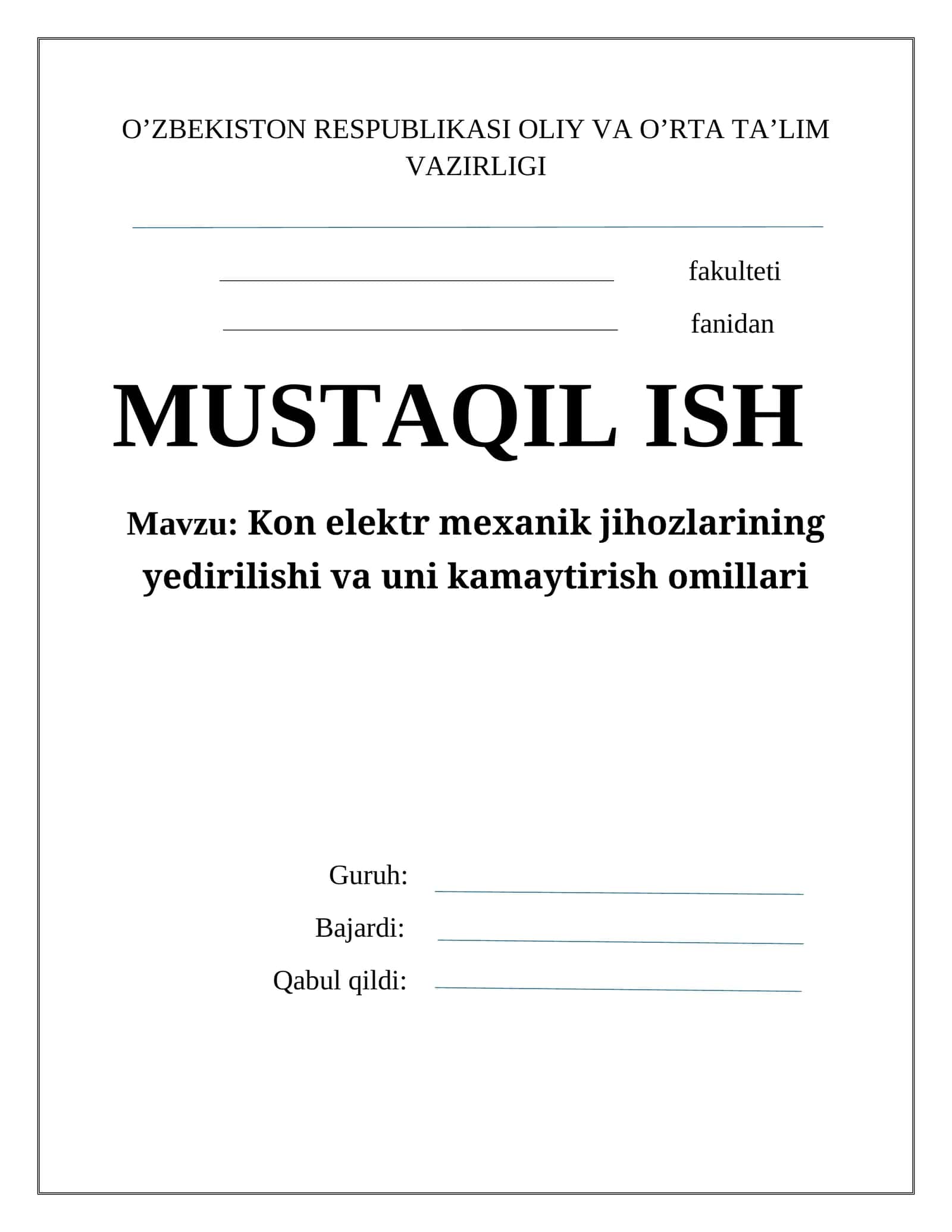 Kon elеktr mехanik jihozlarining yedirilishi va uni kamaytirish omillari 1