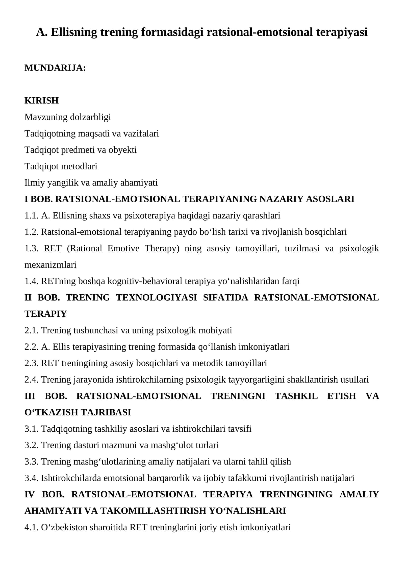 A. Ellisning trening formasidagi ratsional-emotsional terapiyasi 1