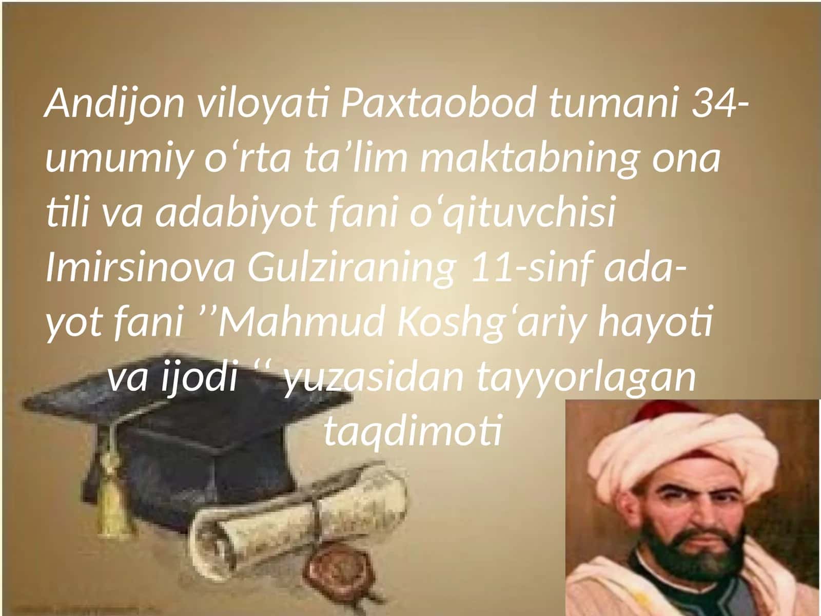 Mahmud Koshg‘ariy hayoti 1