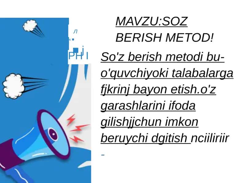 So'z berish metodi 1