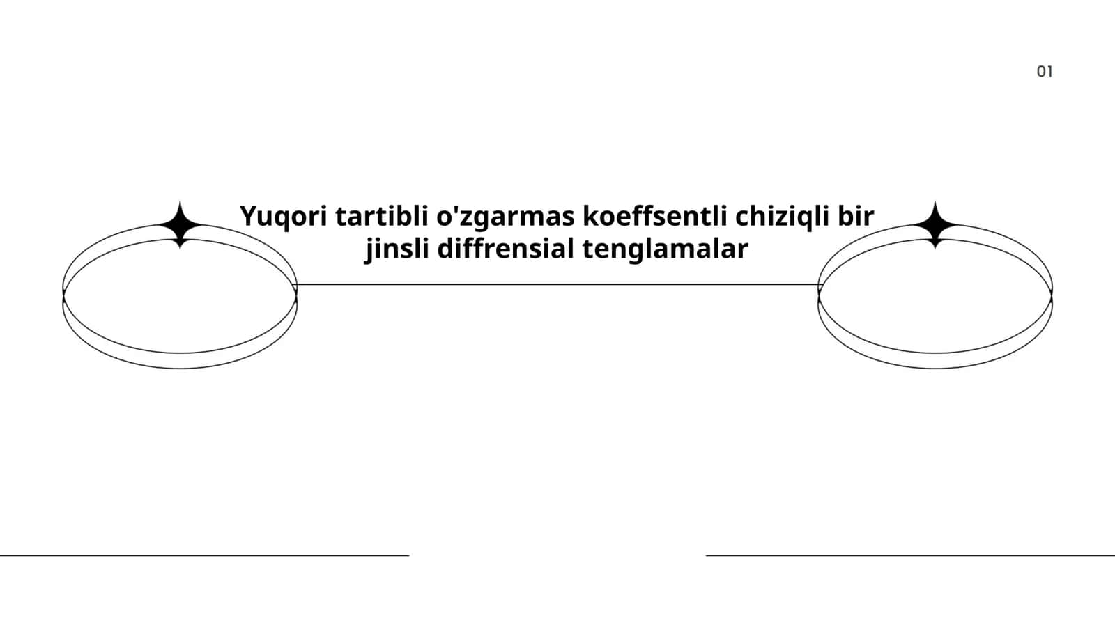Yuqori tartibli o'zgarmas koeffsentli chiziqli bir jinsli diffrensial tenglamalar 1