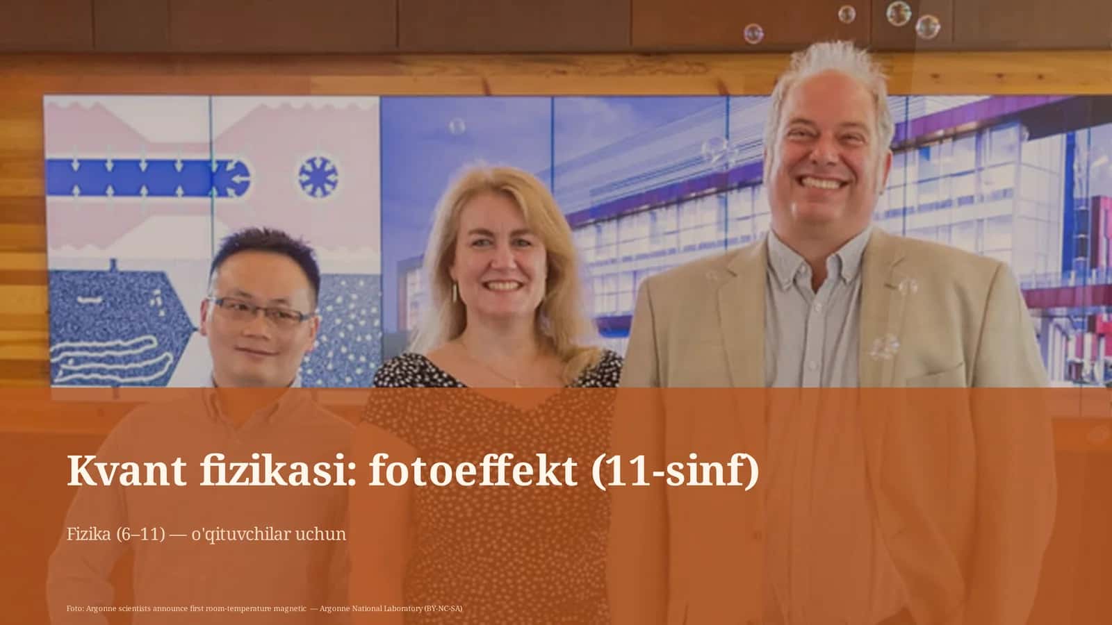 Kvant fizikasi: fotoeffekt (11-sinf) 1