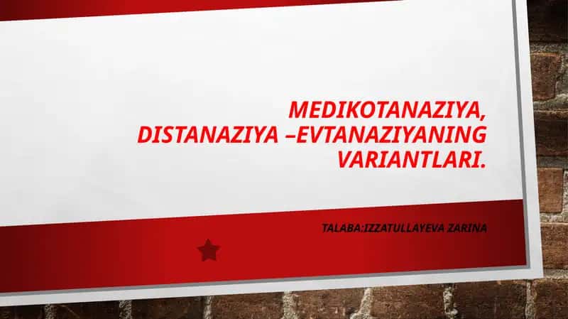 Mdikotanaziya evtanaziya distanaziya 1