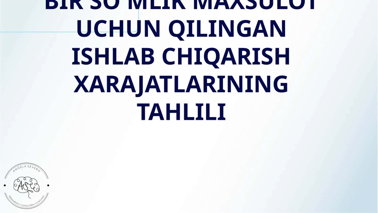 BIR SO'MLIK MAXSULOT UCHUN QILINGAN ISHLAB CHIQARISH XARAJATLARINING TAHLILI 1