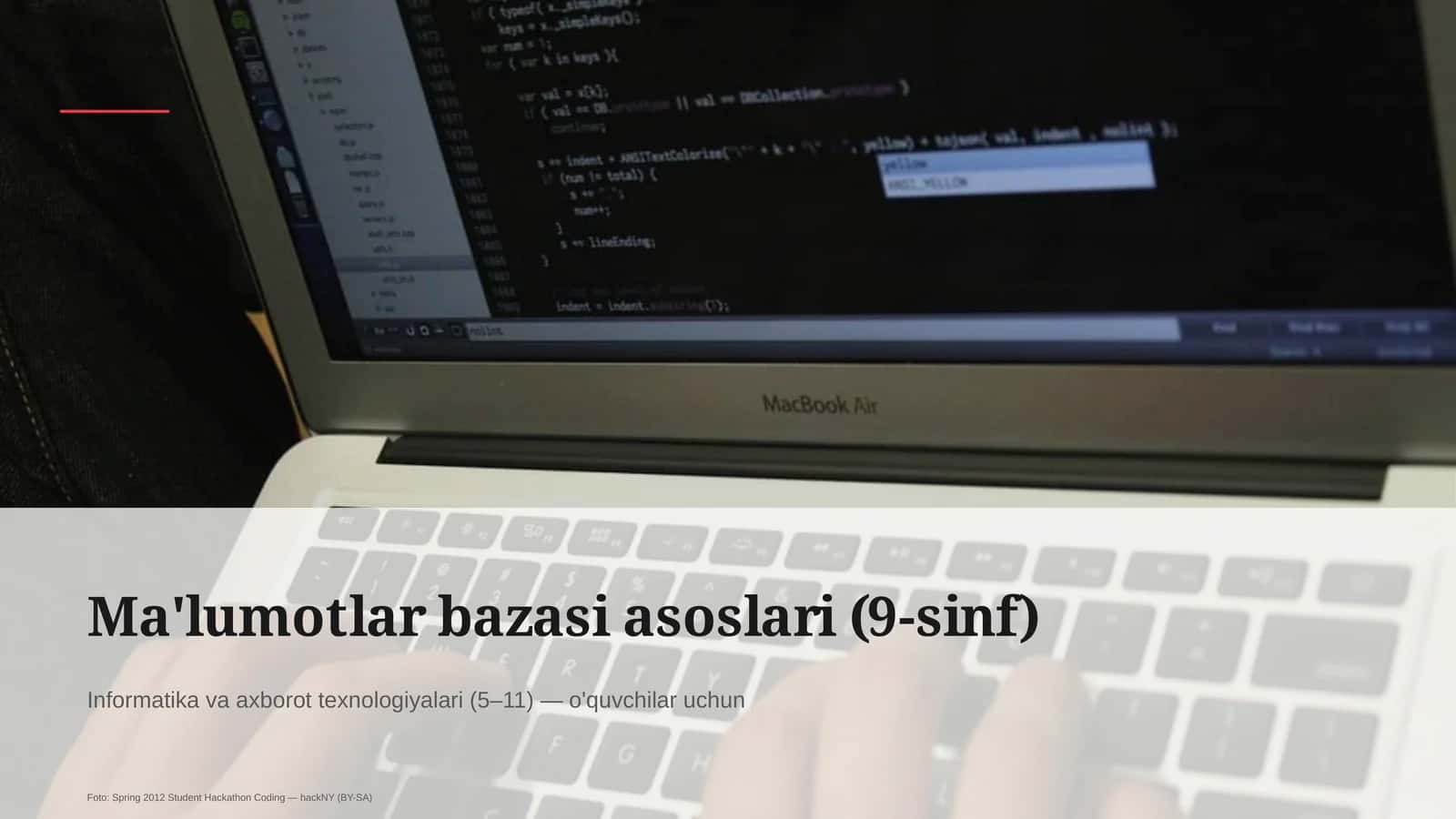 Ma'lumotlar bazasi asoslari (9-sinf) 1