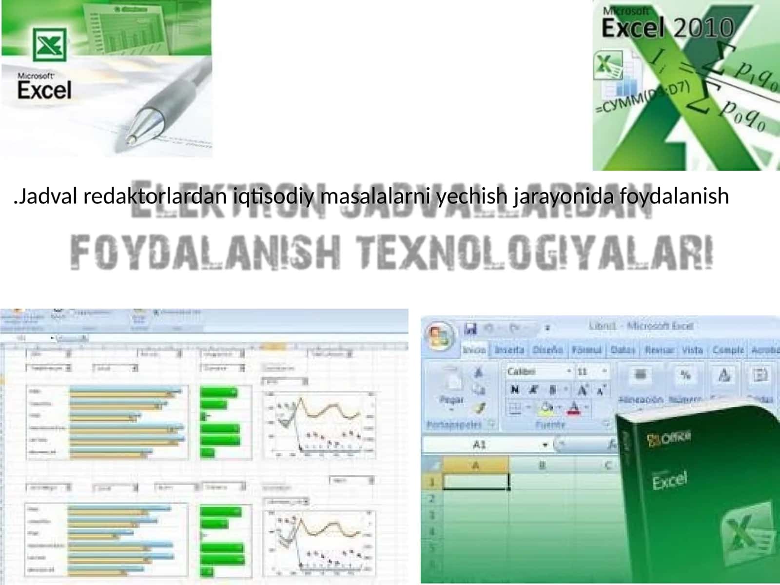 Excelda ma'lumotlar tahlili 1