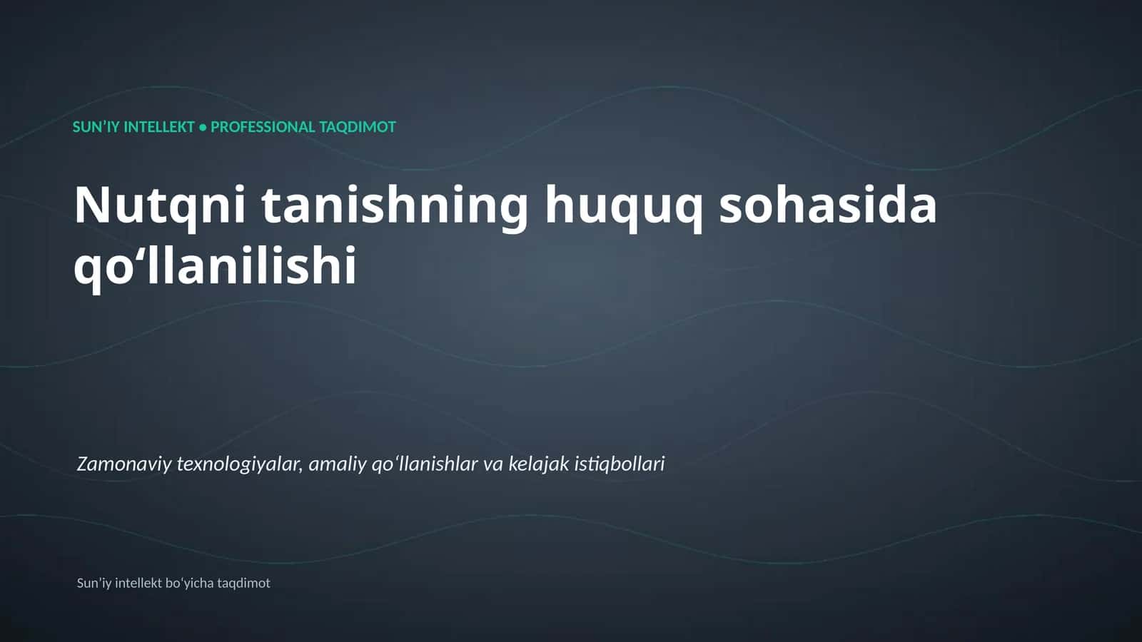 Nutqni tanishning huquq sohasida qoʻllanilishi 1