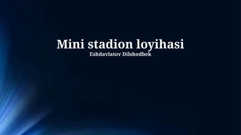 Mini stadion loyihasi 1