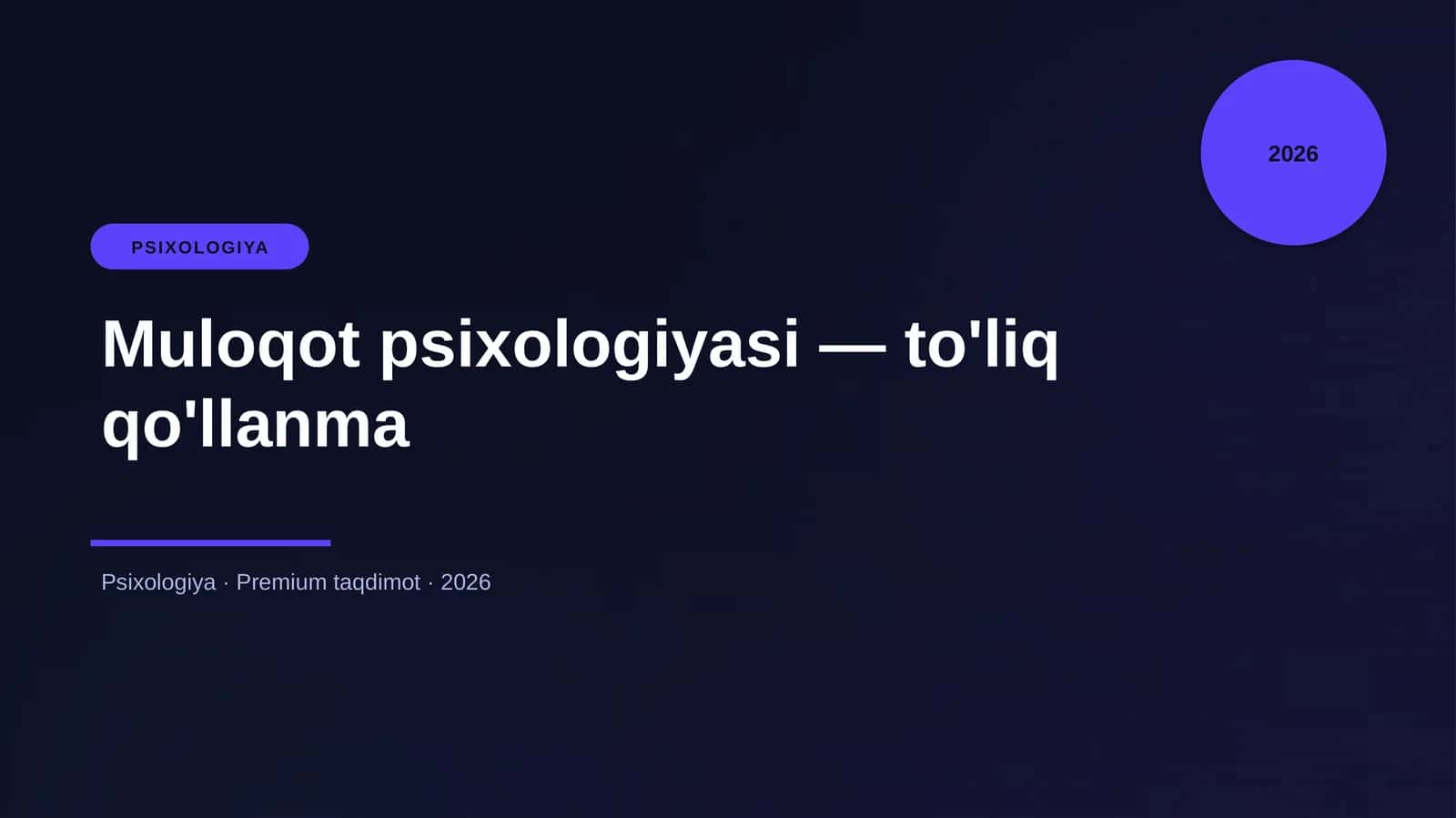 Muloqot psixologiyasi — to'liq qo'llanma 1