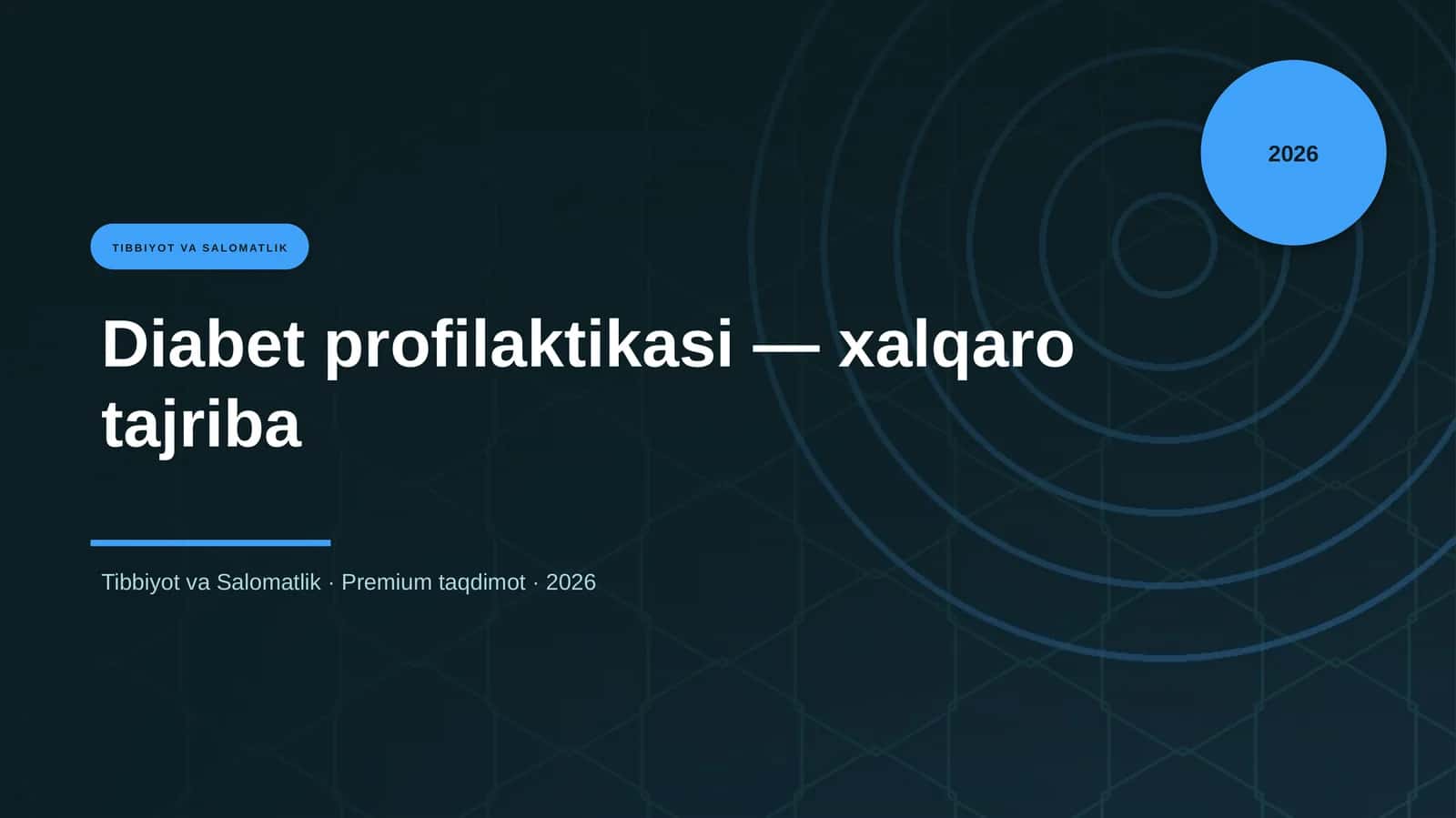 Diabet profilaktikasi — xalqaro tajriba 1