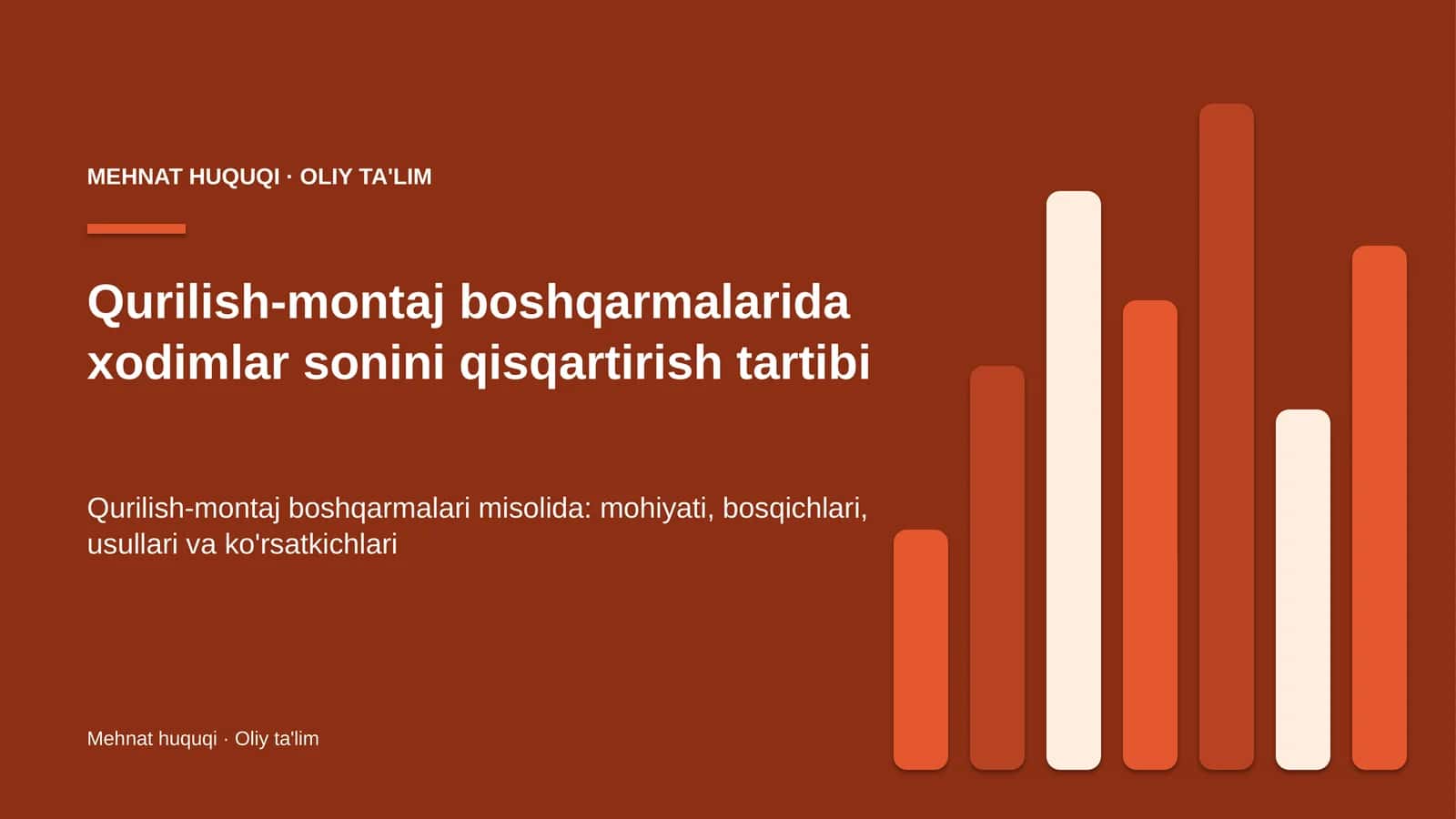 qurilish montaj boshqarmalarida xodimlar sonini qisqartirish tartibi 1466 1