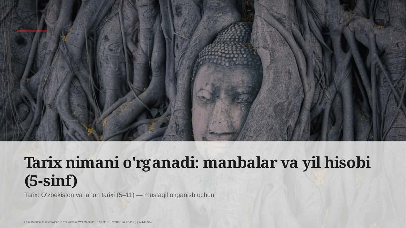 Tarix nimani o'rganadi: manbalar va yil hisobi (5-sinf) 1