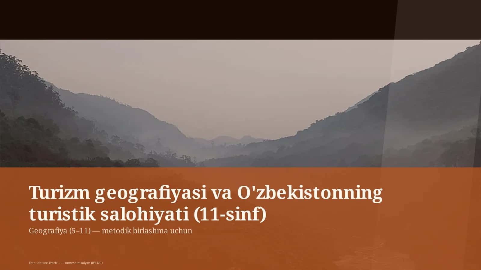 Turizm geografiyasi va O'zbekistonning turistik salohiyati (11-sinf) 1
