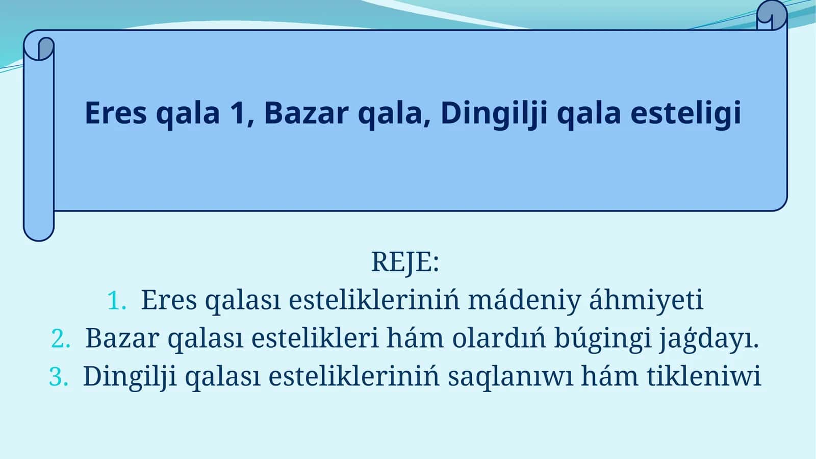 Eres qalasi estelikleri 1