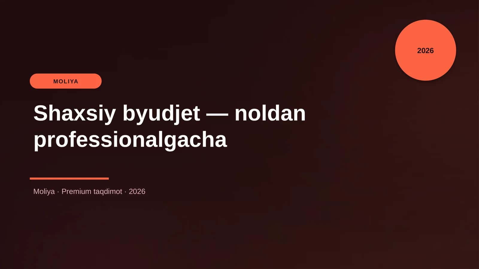 Shaxsiy byudjet — noldan professionalgacha 1