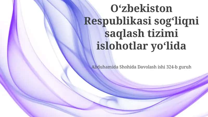 O'zbekiston sog'liqni saqlash tizimi 1