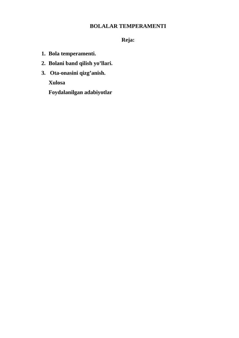 BOLALAR TEMPERAMENTI 1