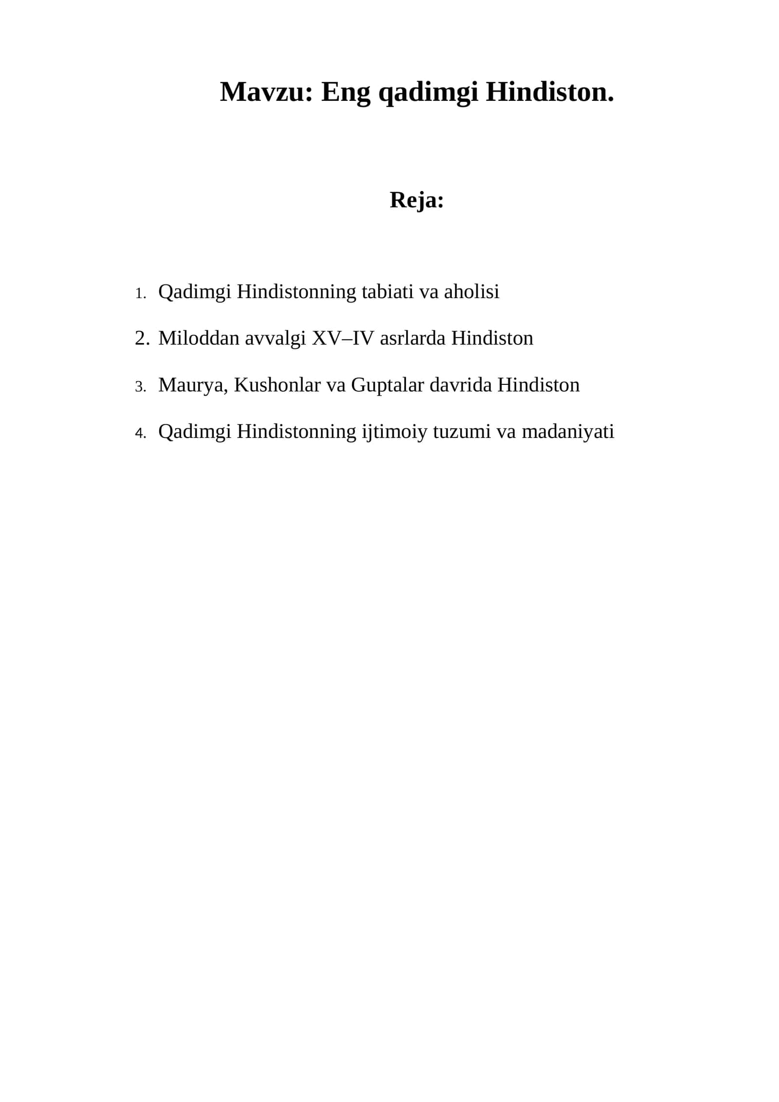 Eng qadimgi Hindiston 1
