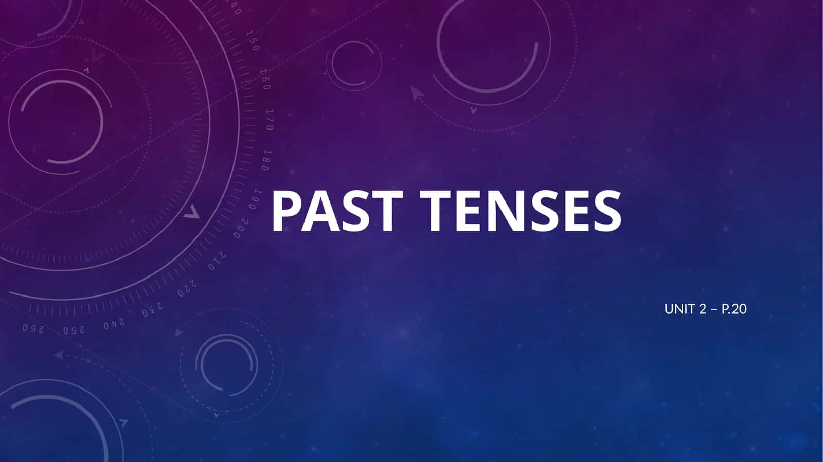 PAST TENSES 1