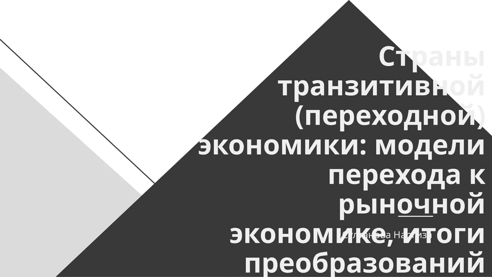 Транзитная экономика 1
