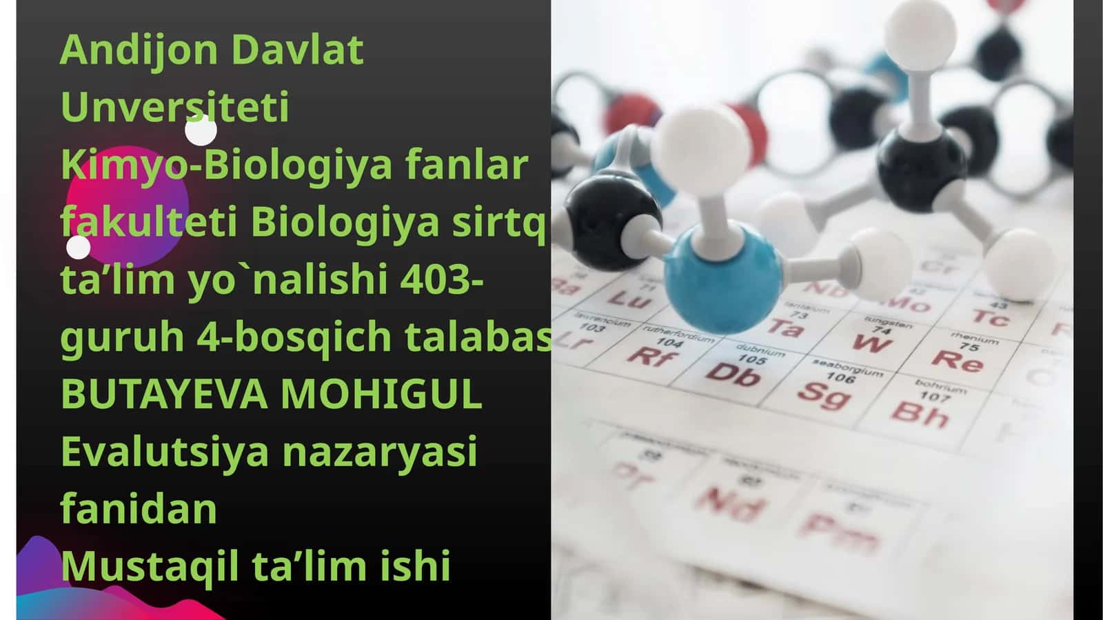 BIOLOGIK PROGRESSIYA VA DEGRESSIYA 1