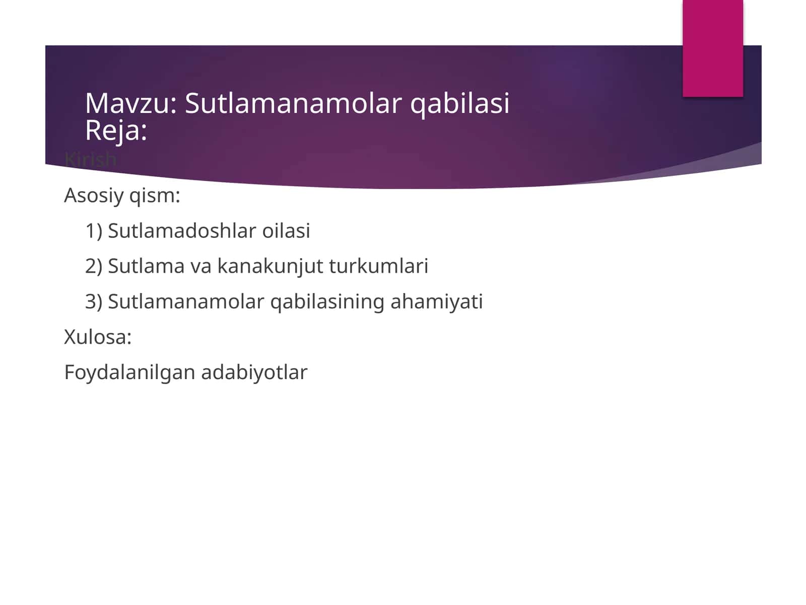 Sutlamanamolar qabilasi 1