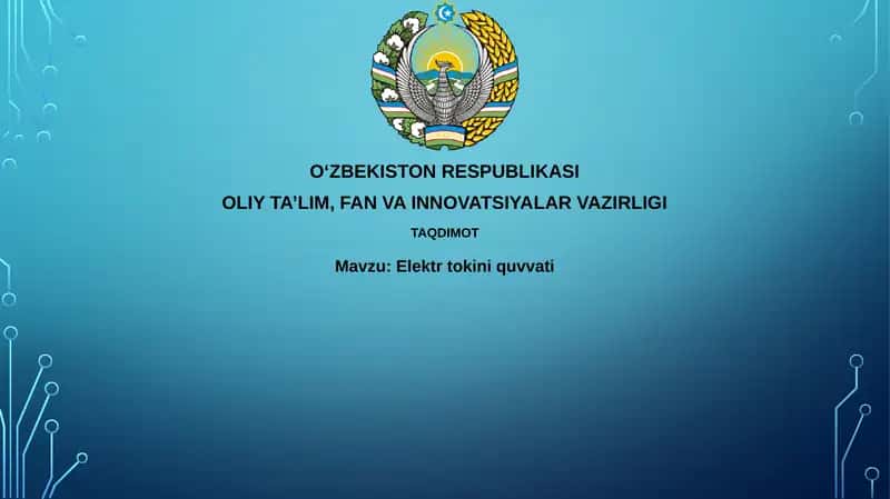Elektr toki quvvati 1