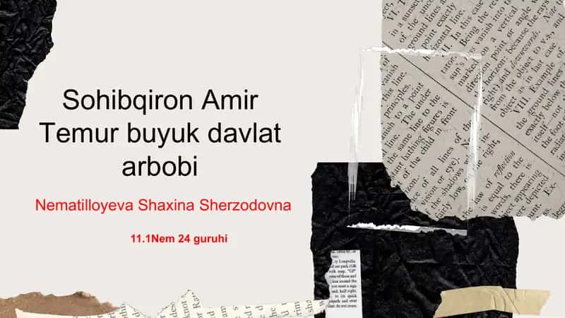 Sohibqiron Amir Temur 1