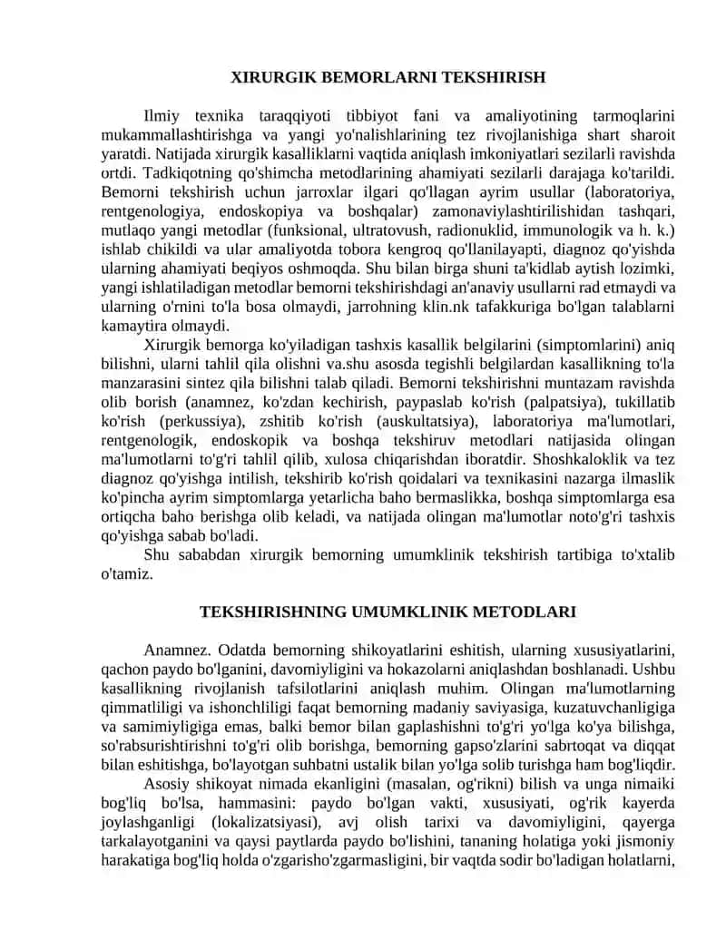 Hururgik bemorlarni tekshirish 1