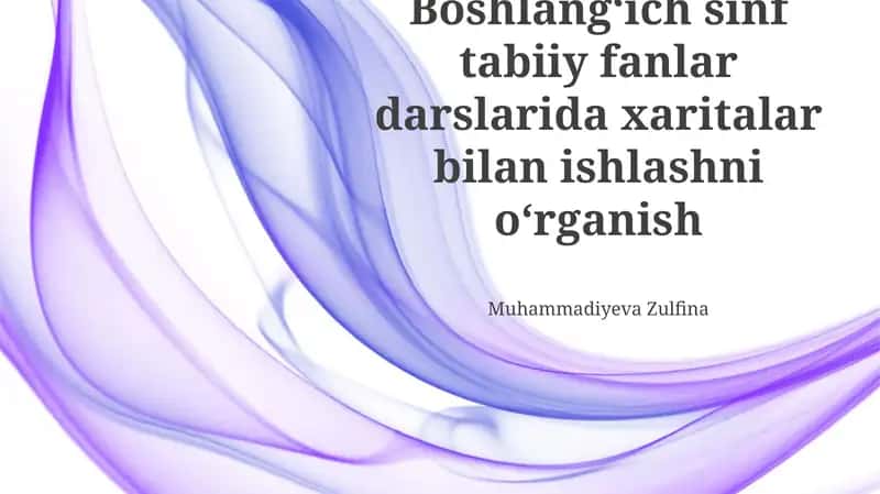 Xaritlar bilan ishlashni oʻrganish 1