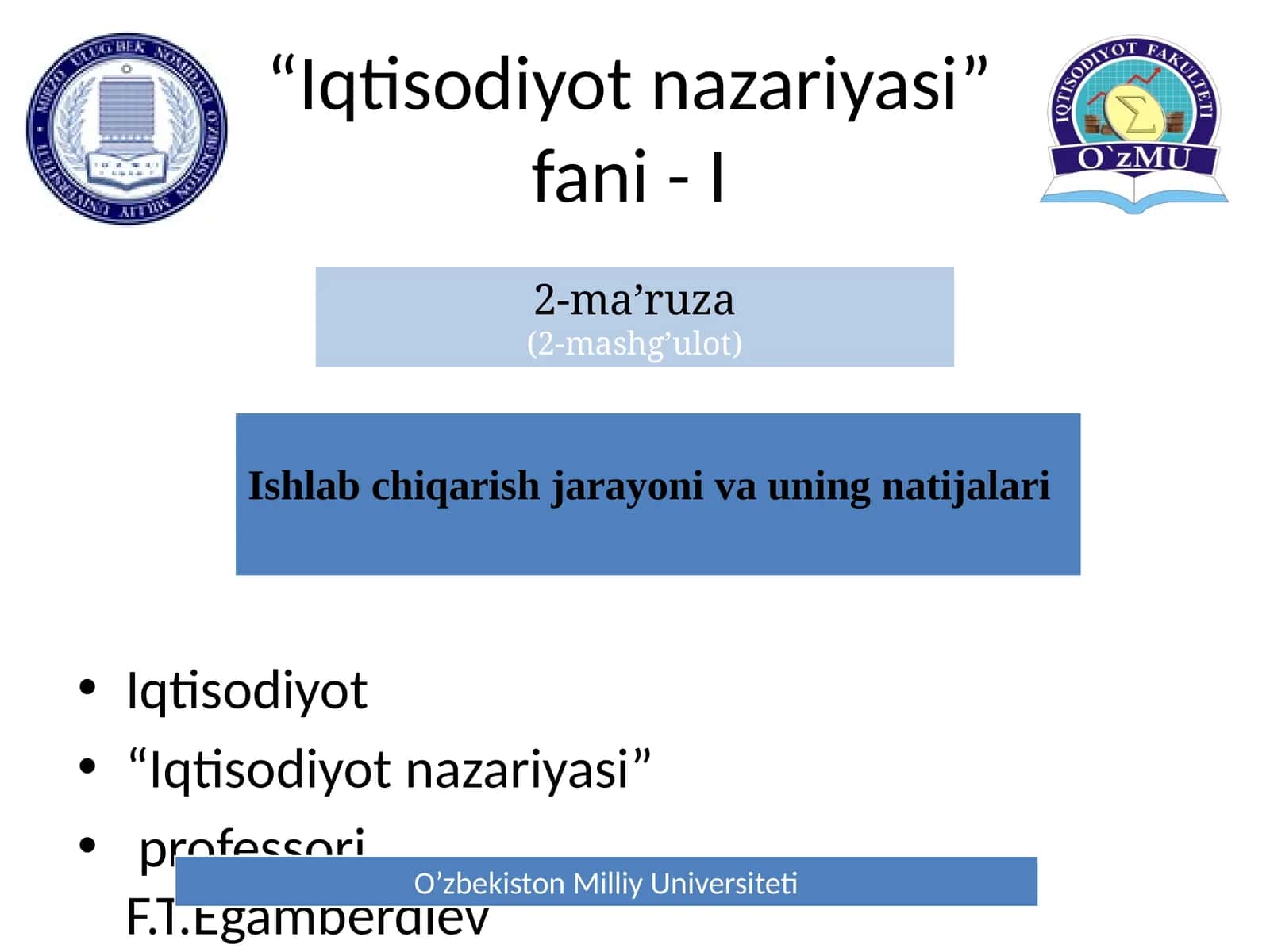 Iqtisodiyot nazariyasi 1