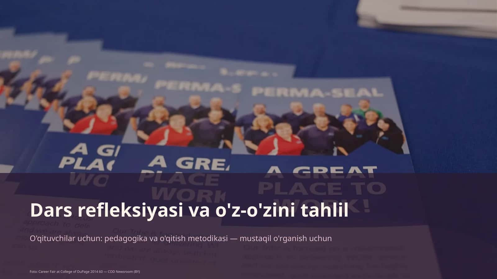 Dars refleksiyasi va o'z-o'zini tahlil 1