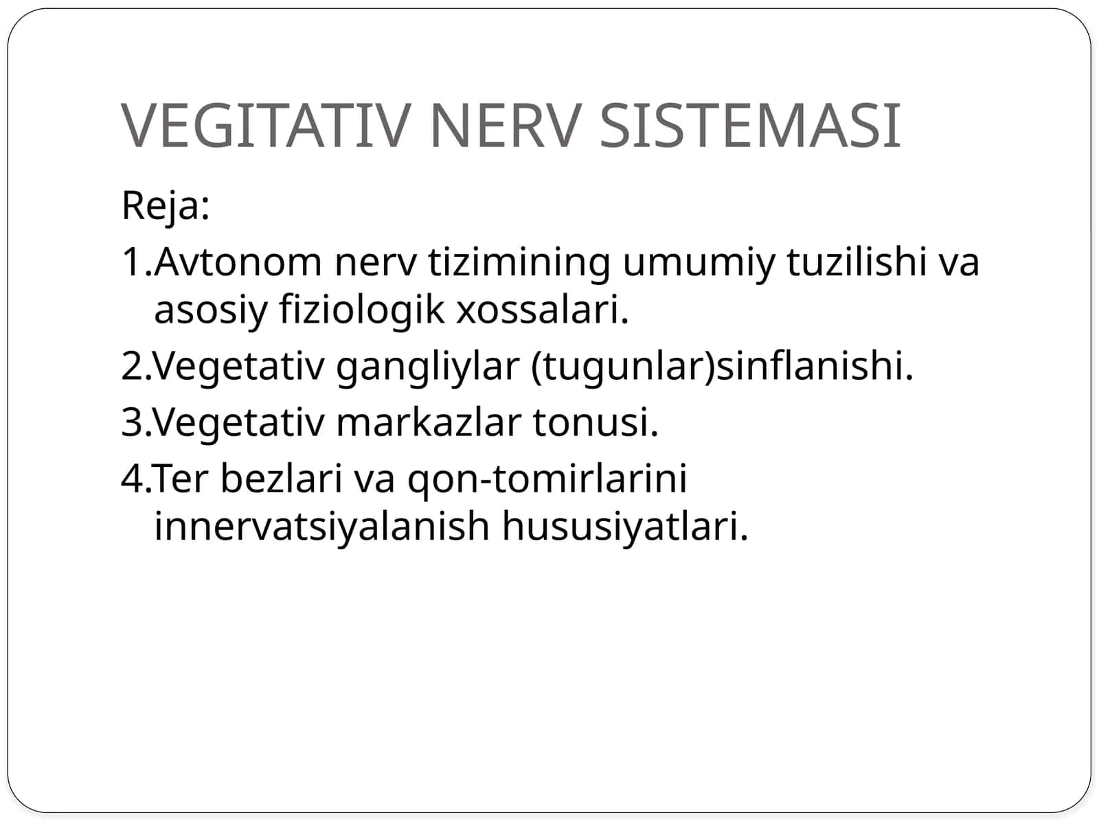 VEGITATIV NERV SISTEMASI 1