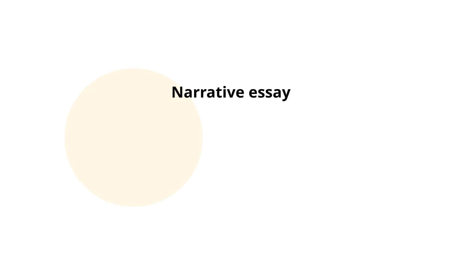 Narrative essay 1