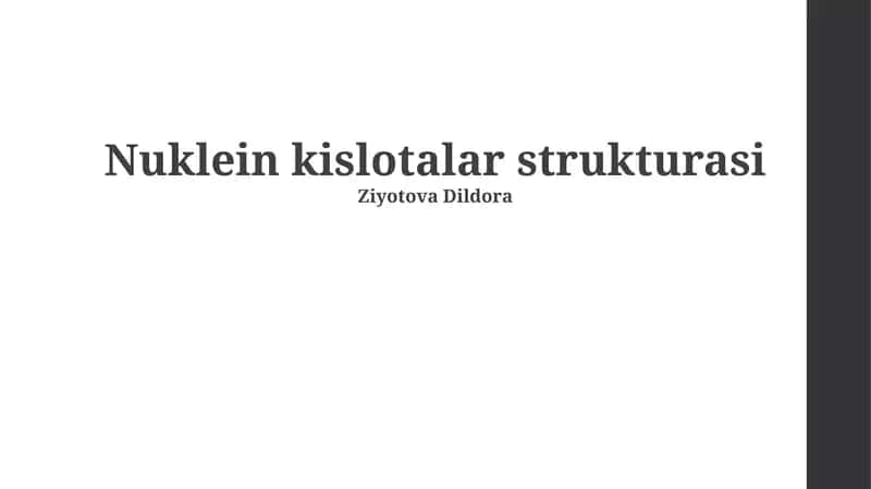 Nuklein kislotalar strukturasi 1