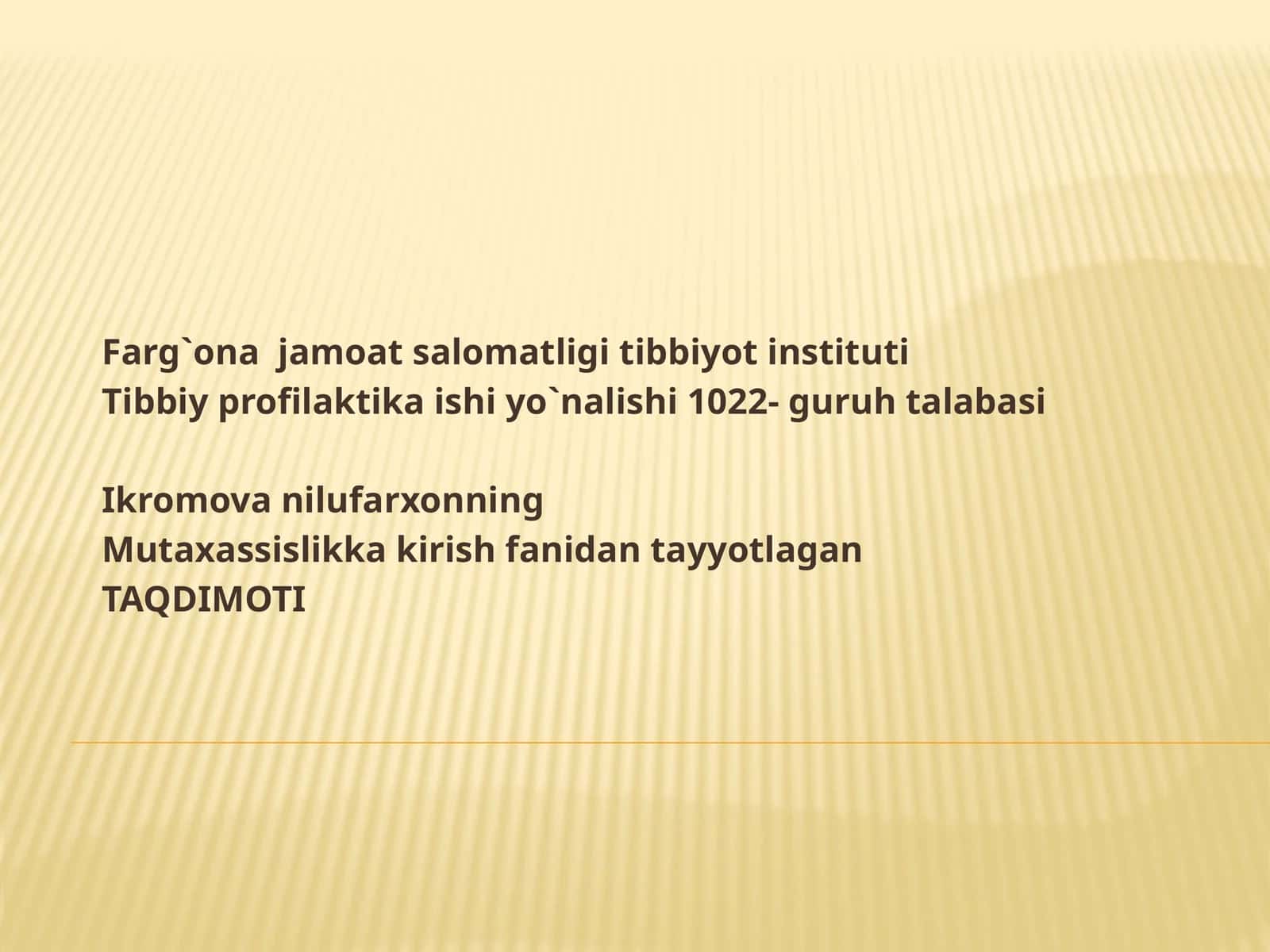 Ovqatlanish gigiyenasi haqida umumiy tushuncha 1