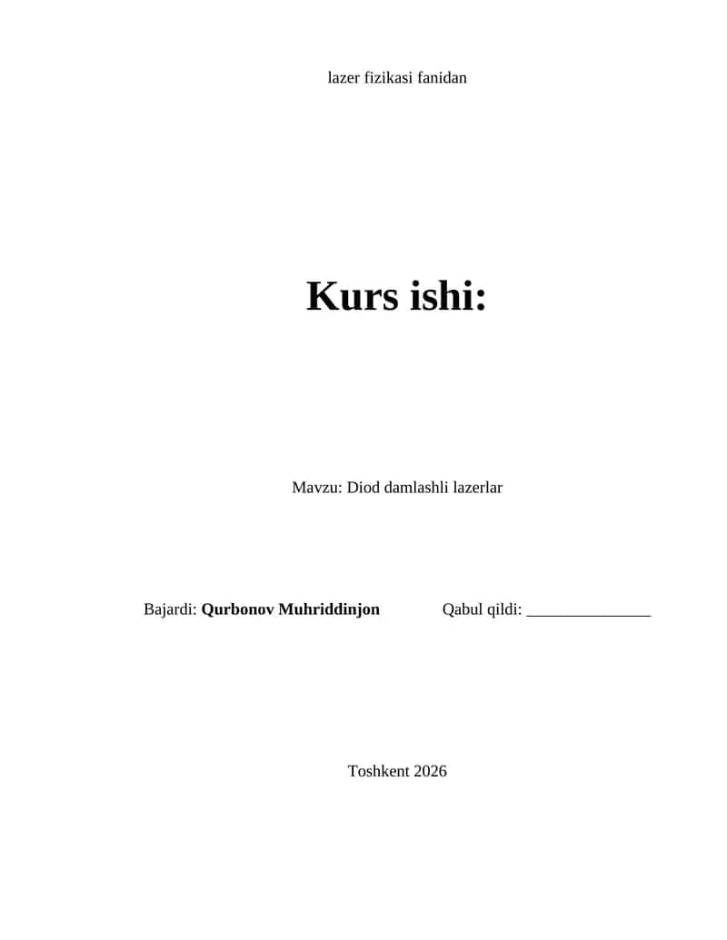 Diodli lazer 1