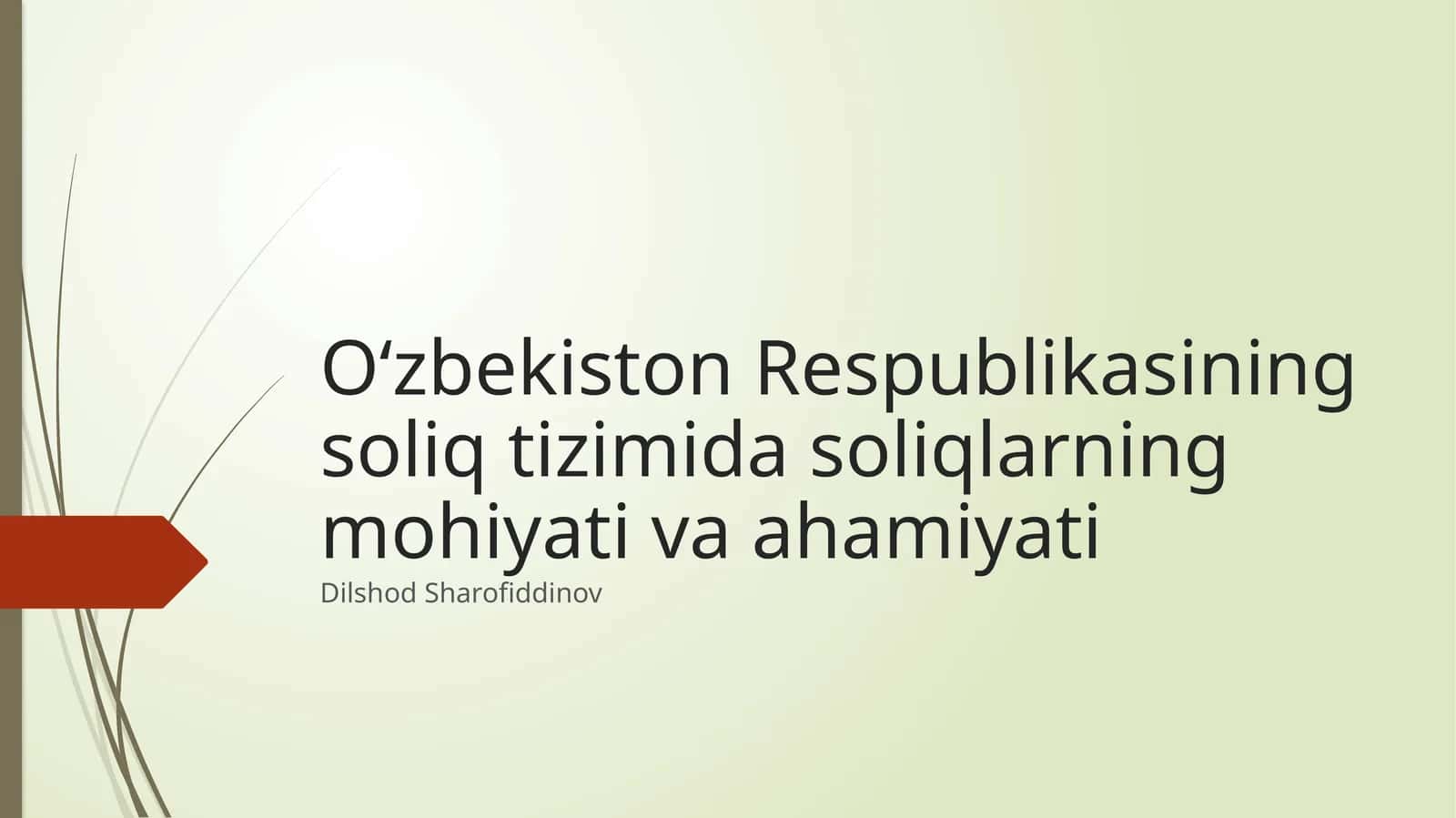 O‘zbekiston Respublikasining soliq tizimida soliqlarning mohiyati va ahamiyati 1