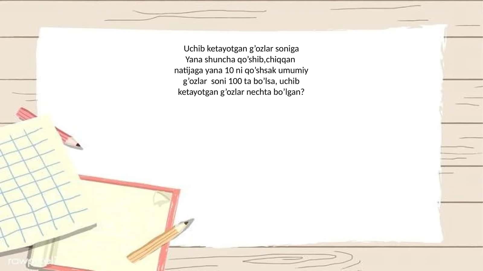 Uchib ketayotgan g’ozlar soniga 1
