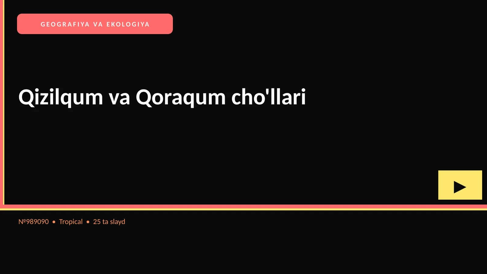 Qizilqum va Qoraqum cho'llari 1
