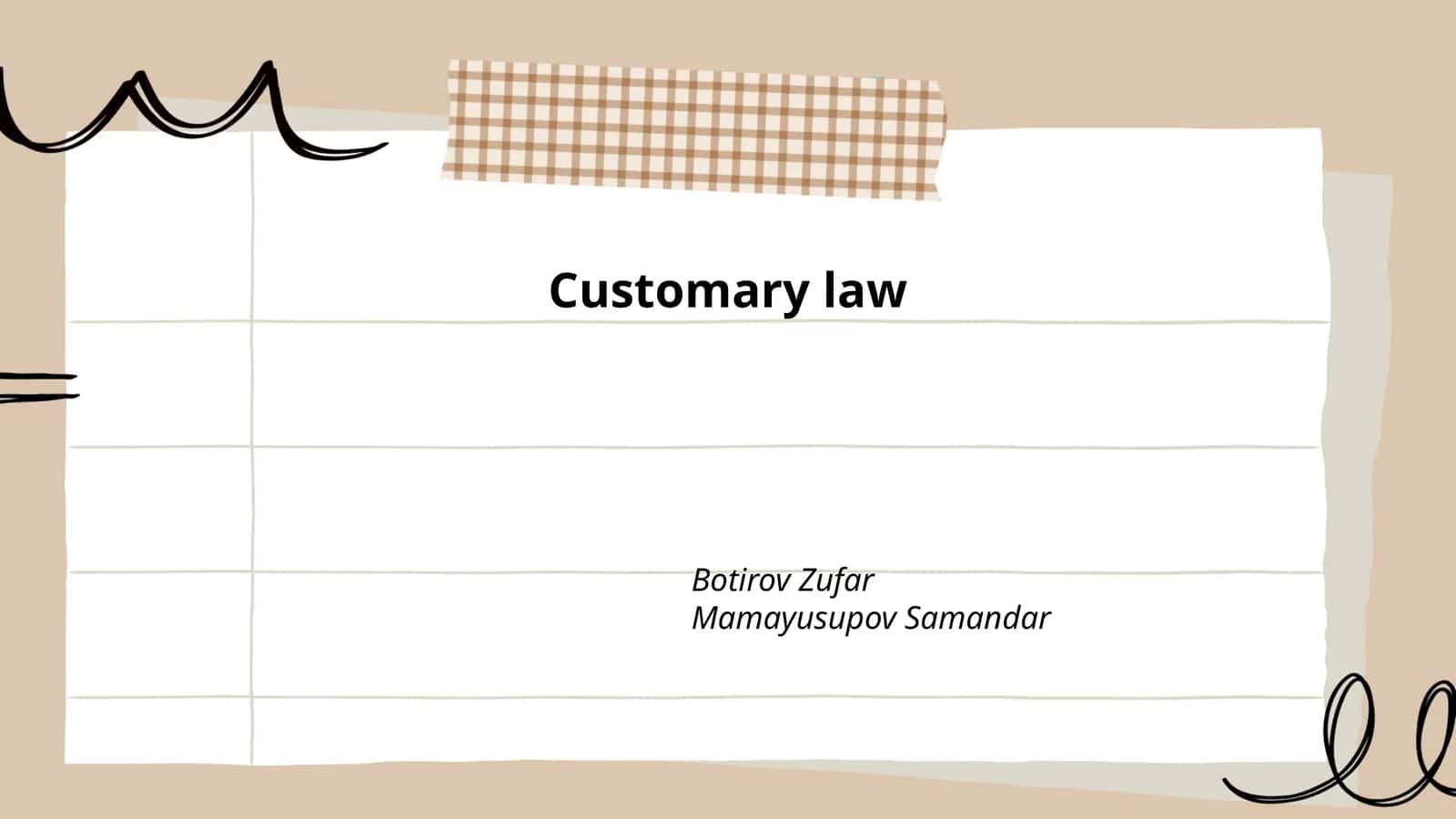 Customary Law 1