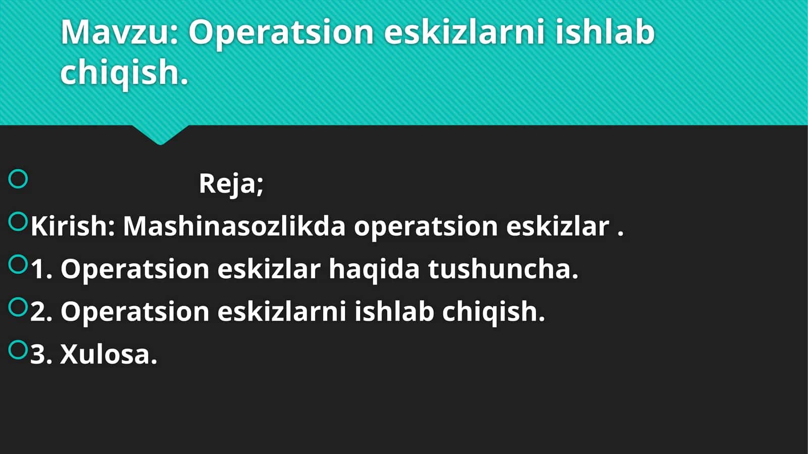 Operatsion eskizlar haqida tushuncha 1
