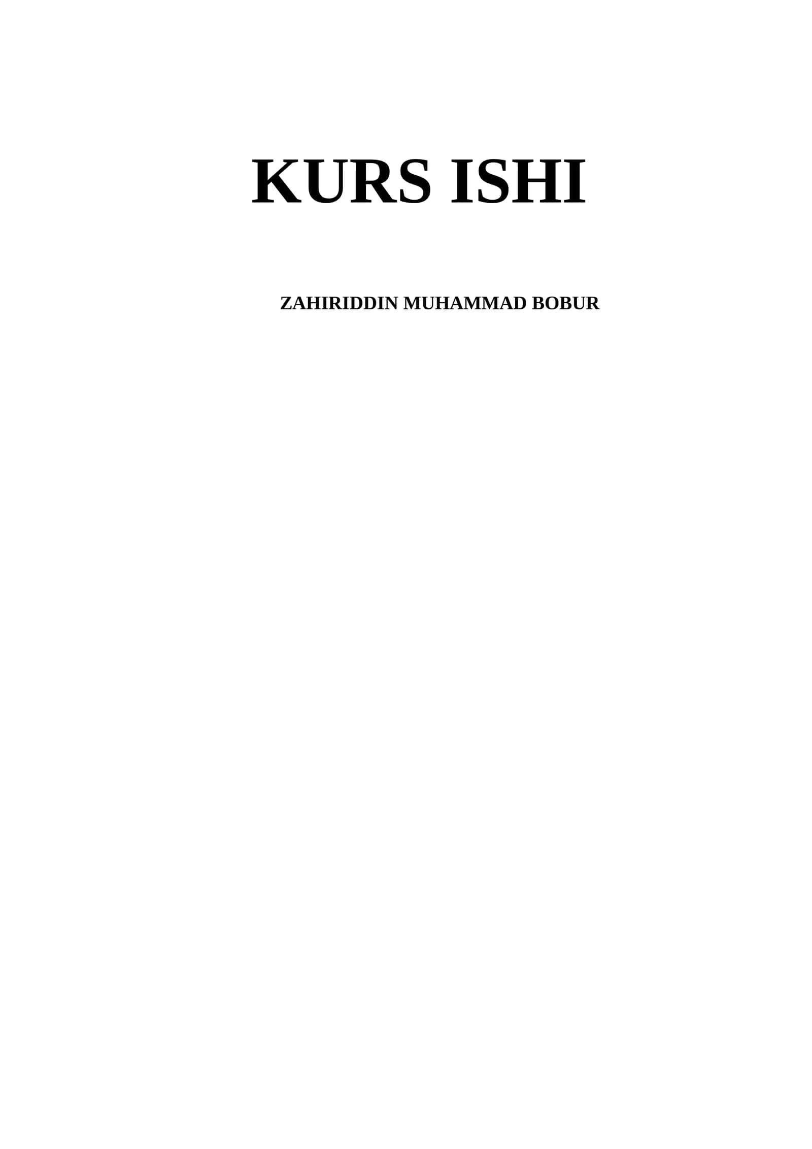 ZAHIRIDDIN MUHAMMAD BOBUR 1