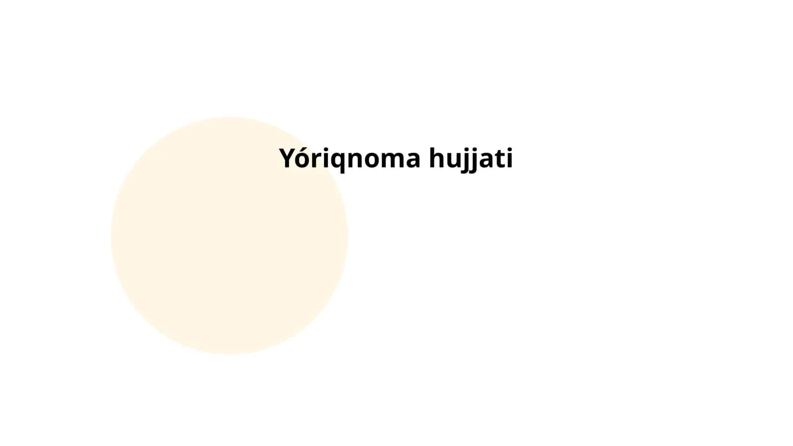 Ёриқнома ҳужжати 1