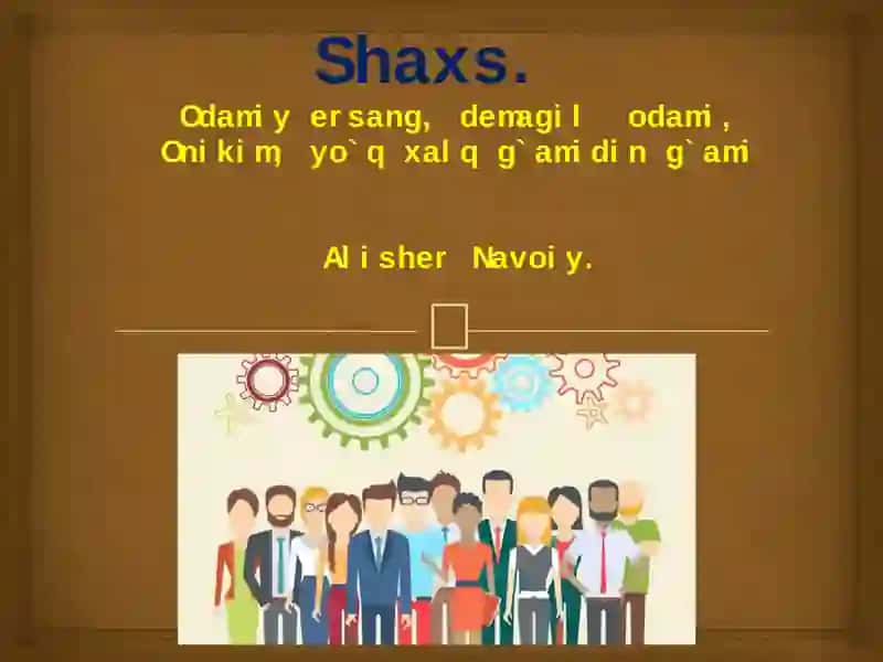 Shaxs tushunchasi 1