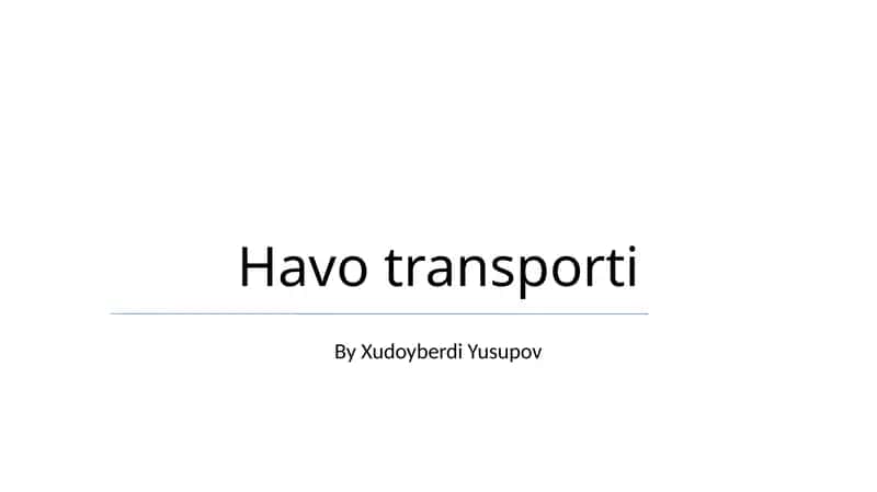 Havo transporti 1