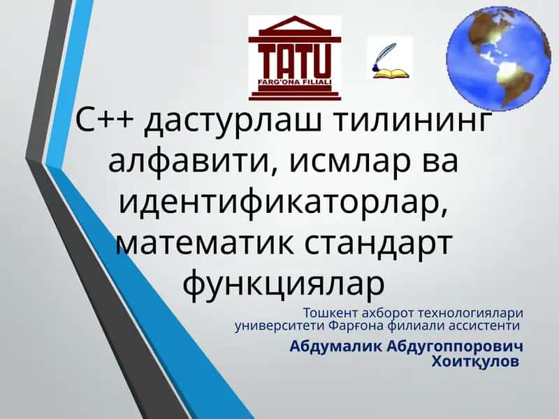 C++дастурлаш тилининг хизматчи сўзлари 1