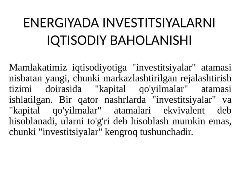 ENERGIYADAINVESTITSIYALARNIIQTISODIYBAHOLANISHI 1