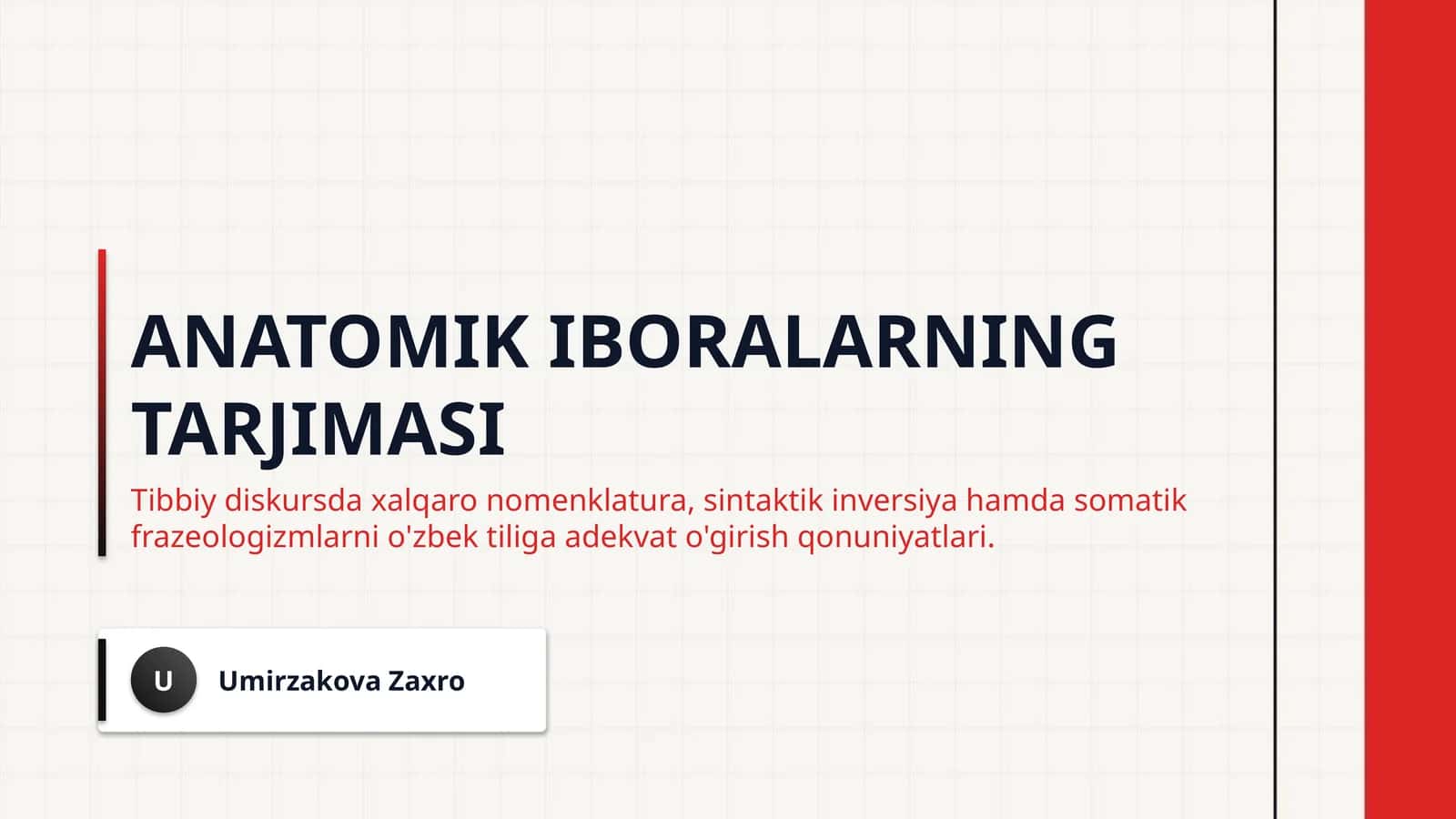 Anatomik iboralarning tarjimasi 1